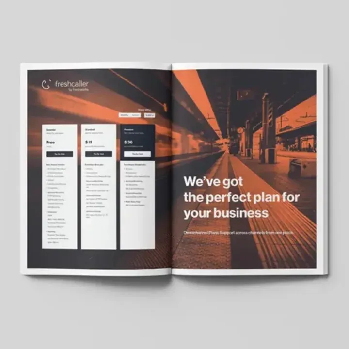 The brochure exported as a 1080×1080 Instagram square post.