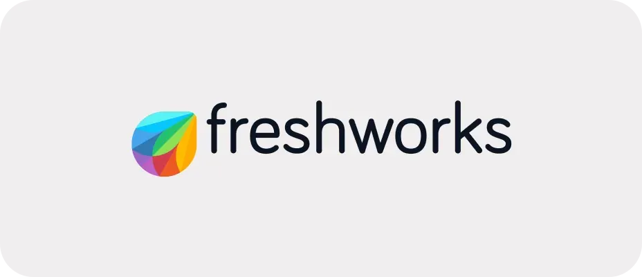 Modernized Freshworks logo: the same leaf mark beside a darker, crisper wordmark