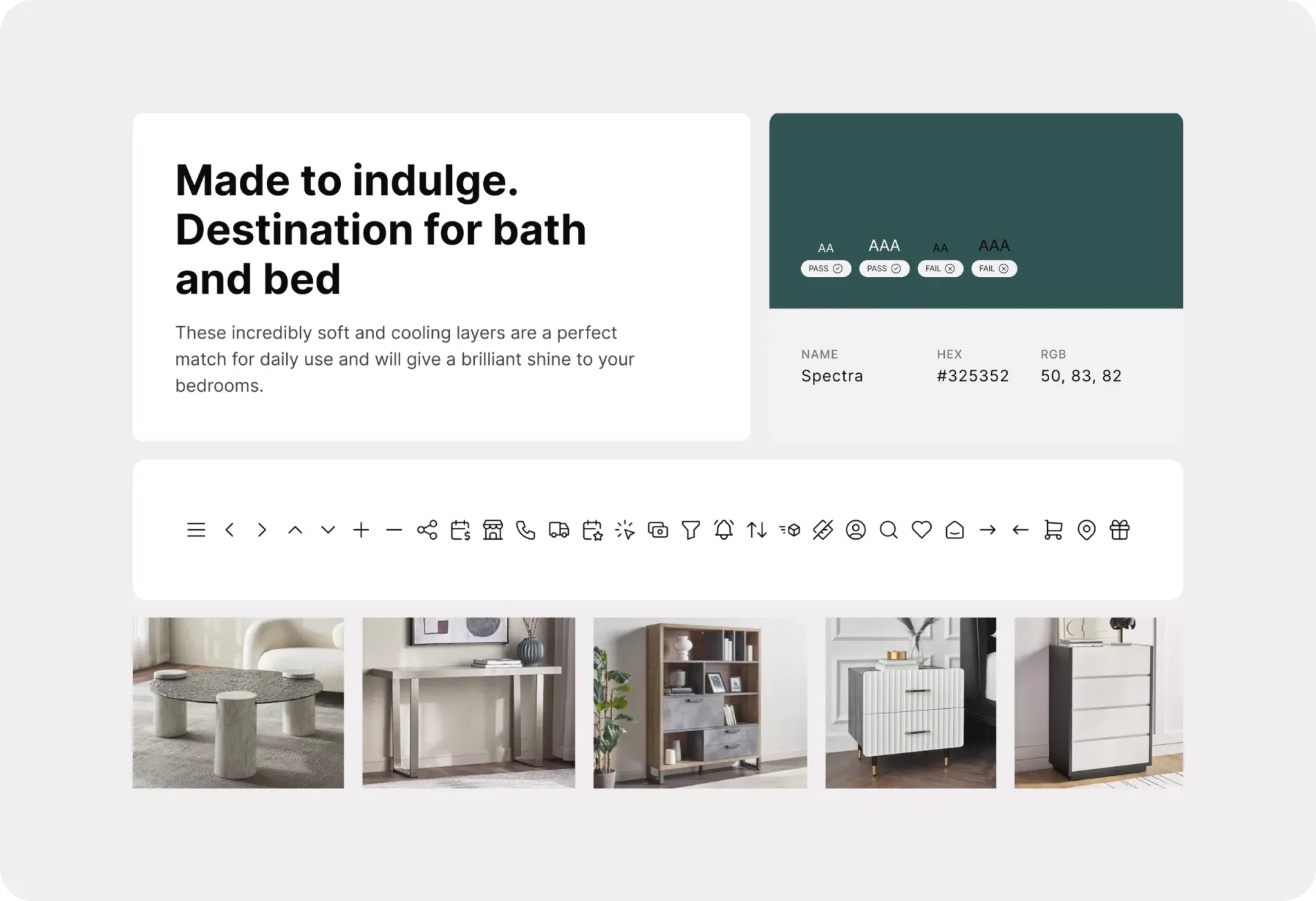 Sub-atomic particles of the Home Centre UI