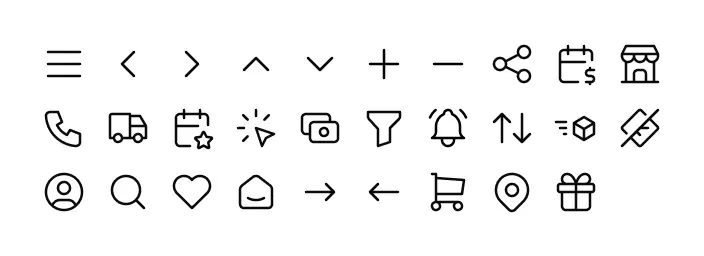 Home Centre stroke icon set